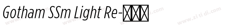Gotham SSm Light Re字体转换